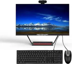 Desktop Computer 23.8inch All in One PC with Intel Core i7-4785t 16GB RAM 512GB SSD, 360degAdjustable Webcam, Charging Panel, Supporting Dual-Band WiFi, Bluetooth 4.2,Black