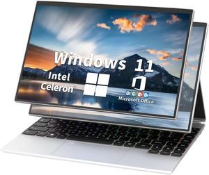 BINTEC 14" 4 in 1 Studio Touchscreen Tablet Laptop,1920x1200 IPS,16GB DDR4,Quad-Core Celeron N5105(up to 2.9GHz),Colorful Backlit Keyboard,Windows 11,Type-C (Silver/512G SSD)