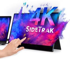 SideTrak Solo 15.6" 4k Touchscreen Portable Ultra HD LED Monitor, Laptop Dual Screen Computer Extender for PC, Gaming & Chrome, Powered by USB-C or HDMI & USB-A