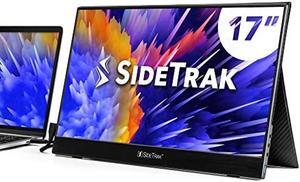 SideTrak Solo 17.3" Portable Monitor for Laptop | Freestanding Full HD LED USB Laptop Dual Screen with Cover | Compatible with Mac, PC, & Chrome | Powered by USB-C or Mini HDMI