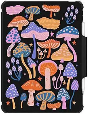 CASETiFY Impact Folio Case for iPad Pro 12.9" (3rd/4th/5th/6th Gen) - Magic Mushrooms - Clear Black