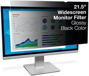 3M Privacy Filter for 21.5 Inch Widescreen Monitor, Reversible Gloss/Matte, Reduces Blue Light, Screen Protection, 16:9 Aspect Ratio (PF215W9B)