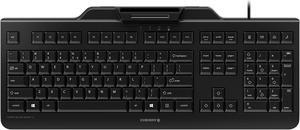 CHERRY Secure Board 1.0 - USB Keyboard - Smart Card Reader - Wired - GS Approval - QWERTY Security Keyboard - Black