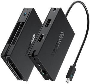 Cable Matters 8-in-1 Portable 40Gbps USB4 Hub (USB 4 Dock) Dual DisplayPort 4K@60Hz, Single DisplayPort 8K@60Hz, 100W PD, Gigabit Ethernet, Compatible with Thunderbolt 4 for XPS, Surface Pro, iPad Pro