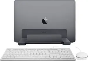 Macally Wired Keyboard & Mouse Combo and an Adjustable Vertical Laptop Stand, Optimize Your Workspace