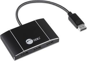 SIIG Triple 4K DisplayPort 1.4 to 3 DisplayPort MST Hub Splitter -1 in 3 Out,DP Daisy Chain Monitor Adapter, NOT for MacOS (CE-DP0P11-S1)