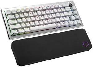 Cooler Master CK721 65% Hybrid Wireless 2.4GHz/Bluetooth Silver/White Mechanical Gaming Keyboard, Tactile Brown Switches, Customizable RGB, Ergonomic Design, 3-Way Dial, QWERTY (CK-721-SKTM1-US)