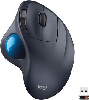 Logitech M570 Wireless Trackball Mouse - Ergonomic Design with Sculpted Right-Hand Shape, Compatible with Apple Mac / Microsoft, USB Unifying Receiver, Dark Gray