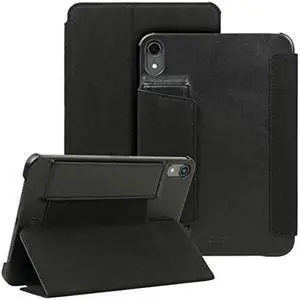 Alto Leather Folio Case for iPad Mini 6, Premium Italian Leather Case for Apple iPad Mini 6th Gen (Raven Black)