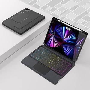 Keyboard Touchpad Case for 11-inch iPad Pro 2021 3rd_Gen / 2020 2nd_Gen / 2018, iPad Air 2020 4th Gen Case with Touchpad Backlight Magic Keyboard,Speech-to-Text Function, Pencil Holder and Flip Stand