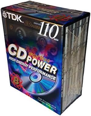 TDK CD Power 110 High Bias High Energy Performance Blank Audio Cassette Tapes - 8 Pack