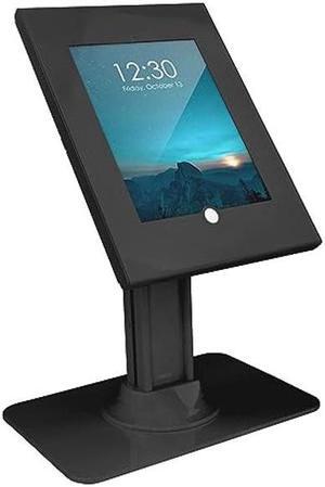 Mount-It! Anti-Theft Tablet Kiosk, Locking Countertop Tablet Enclosure with Freestanding Base, Universal Enclosure Compatible with iPads Gen 7, 8, 9 and 10, iPad Pro, iPad Air, Black