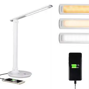 OttLite Emerge LED Desk Lamp with 2.1A USB Charging Port