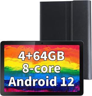 Tibuta Android Tablet with Case 10 Inch, Octa-Core Android 12 Tablet with 7000mAh Battery (Max 14-Hour), 4GB+64GB ROM Gaming Tablets, 10.1 in HD Large Screen Tablet Build in 5+8MP Camera
