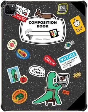 CASETiFY Impact Case for iPad Pro 12.9" (3rd/4th/5th/6th Gen) - Brachio Composition Book - Clear Black