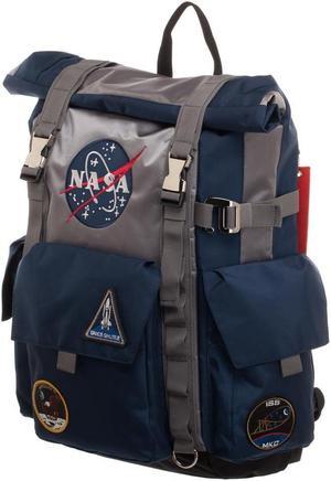 NASA Backpack Roll Top Built Up Laptop Bag