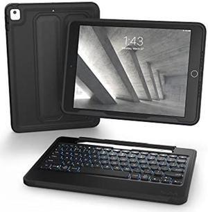 ZAGG Rugged Book iPad Case with Detachable Magnetic-Hinged Keyboard for iPad Air 3, iPad Pro 10.5", and 10.2" (9th Gen), Multi-Device Bluetooth, Apple Pencil Holder, Long-Lasting Battery,Black