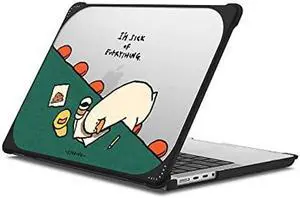 CASETiFY Bounce MacBook Pro 16" (2021/2023) Case [Enhanced Protective Corner Design/Ventilation Cutouts/Anti-Slip Grip] - I'm Sick of Everything by Ssebong - Clear Black