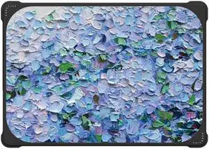 CASETiFY Bounce MacBook Air 15" (2023) Case [Enhanced Protective Corner Design/Ventilation Cutouts/Anti-Slip Grip] - Nantucket Blue Hydrangeas by Ann Marie Coolick - Clear Black