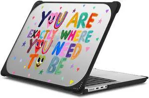 CASETiFY Bounce MacBook Pro 14" (2021/2023) Case [Enhanced Protective Corner Design/Ventilation Cutouts/Anti-Slip Grip] - You are Exactly Where You Need to Be - Clear Black