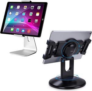 AboveTEK Elegant Tablet Stand for 7-13 inch iPad Pro Air Mini Galaxy Tab Nexus, Retail Kiosk iPad Stand, 360deg Rotating Commercial Tablet Stand for 6-13.5" Tablet Holder
