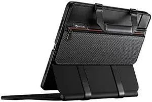 PITAKA iPad Pro 12.9 Sleeve Compatible with Magic Keyboard iPad Pro 12.9 Inch, Minimalist iPad Pro 12.9 Bag, Carbon Fiber, and PU Leather Made, Black