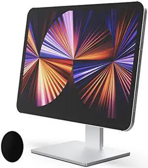 Just Mobile AluDisc Max 360deg-Directional Magnetic Aluminum Desk Tablet Stand Holder Tilt Swivel Rotate Angle Adjust Height 12" for All iPad and Tablets (ST-550SI)