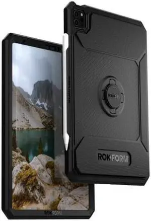 Rokform - Rugged iPad Case 10.9-11 Inch, Magnetic Case with RokLock Twist Lock, Compatible with iPad Air 5 (2022), iPad Air 4 (2020), and The iPad Pro 11" 5th/4th/3rd gen (2021/2020/2018) - Black