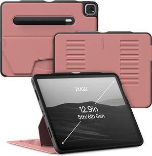 ZUGU Case for 2021/2022 iPad Pro 12.9 inch 5th / 6th Gen - Slim Protective Case - Apple Pencil Charging - Magnetic Stand & Sleep/Wake Cover (Fits Model #'s A2378, A2379, A2461, A2462) - Desert Rose