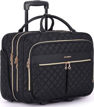 BAGSMART Rolling Laptop Bag Women, Briefcase for 17.3 Inch with Wheels Computer Case Work Travel Business