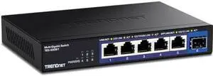 TRENDnet 6-Port Unmanaged 2.5G Switch with 10G SFP+Port, TEG-S5061, 5 x 2.5GBASE-T Ports, 45Gbps SwitchingCapacity, Fanless, Wall Mountable,Lifetime Protection,Black