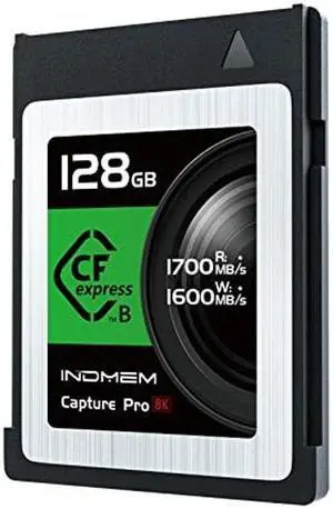 128GB CFexpress Type B Memory Card, Raw 4K/8K Video Recording,up to 1700MB/s Read, 1600MB/s Write, Compatible with Nikon Z6/Z7/D6,Canon EOS-1DXMark III/EOS-R5,Panasonic S1/S1R,DJI Ronin 4D