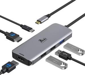 13 in 1 Triple Display Docking Station, Dual HDMI USB C Hub