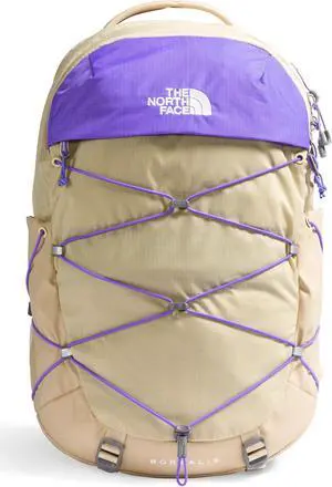 THE NORTH FACE Women's Borealis Commuter Laptop Backpack, Gravel/Optic Violet, One Size