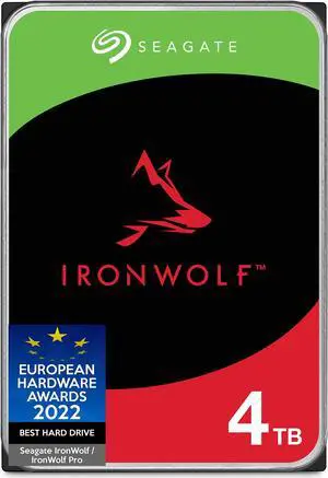 Seagate IronWolf 4TB NAS Internal Hard Drive CMR 3.5 Inch SATA 6Gb/s 5400 RPM 64MB Cache for RAID Network Attached Storage Rescue Services (ST4000VNZ06/006)