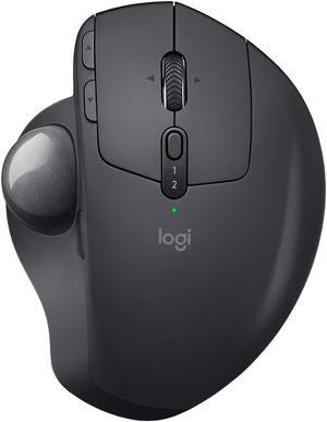 Logitech MX Ergo Wireless Trackball Mouse, Bluetooth or 2.4GHz with Unifying USB-Receiver, Adjustable Trackball Angle, Precision Scroll-Wheel, USB-C Charging Battery, PC/Mac/iPad OS - Black