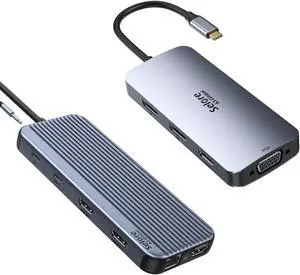 Docking Station 3 Monitors,3 HDMI Docking Station with Dual DP Docking Station