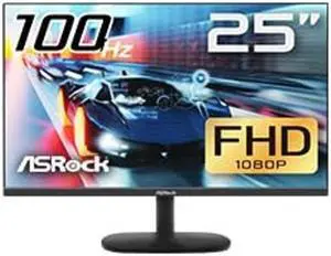 ASRock 25 inch (24.5" viewable) Gaming Monitor FHD 1920 x 1080 100Hz 1ms CL25FF