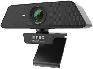 Innex 4K AI-Powered Framing Webcam, C470, 120 Degree Wide Angle, Adjustable FoV, Built-in Dual Microphones, for Desktop PC, Laptop, Windows, Mac, Video Conference, Live Streaming, Distance Learning