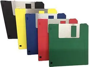 3.5" DD2 720KB UnFormatted Floopy Disks Diskettes (50-Bulk Pack, Assorted Rainbow Colors)