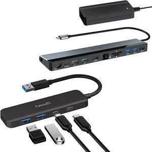 USB C Dock and Small USB Hub