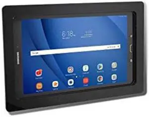 TABcare Anti-Theft Acrylic VESA Enclosure for Galaxy TAB A7 10.4 SM-T500 with Free Wall Mount Kit & 90-Degree Angle USB C Cable (TAB A7 10.4, Black)