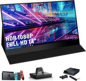 YOUYUANLTD 14.0" Portable Monitor Full HD IPS HDMI FHD 1920x1080 Screen for Gaming Laptop Computer Phone Xbox PS4 PS5,Switch, hdmi Monitor with Dual Speakers,Black (14-inch Monitor)