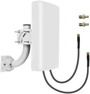MASWELL Cellular 4G  LTE 2X2 MIMO Antenna TS9 Connector 4G 3G and GSM  Screw Mount  High Gain Panel Antenna 700-2700MHz 4G Main and AUX WiFi 6 Bluetooth