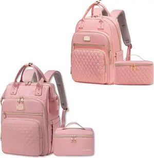 Weitars Laptop Backpack With Lunch Box 2 Pack
