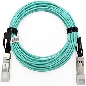 Elfcam(r) - 30m/98.42ft Fiber Optic Cable OM3 SFP+ to SFP+ AOC 10Gbps, Compatible with SFP-10G-AOC, 30 Meters