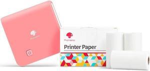 Memoqueen M02Pro Mini Pocket Thermal Printer& 3 Rolls White Self-Adhesive Thermal Labels