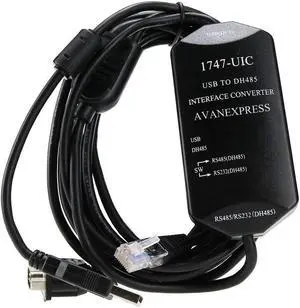 Avanexpress PLC Programming Cable Compatible with 1747-UIC USB to DH485 RS485 RS232 Interface Converter