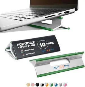 Steepy Adjustable Laptop Stand for Desk - 3 Heights Computer Stand for Laptop - Laptop Desk Stand - Laptop Riser for Desk - Portable Laptop Stand Adjustable - Laptop Stand for Desk Adjustable Height