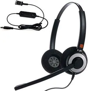 IPD IPH-165 USB Headset with Noise Cancelling Microphone for Office and Call cengter- Compatible with Skype, Microsoft Teams, Cisco Jabber, Avaya One-X and Other Soft Phones